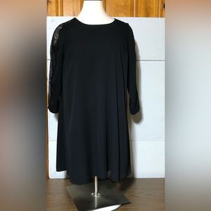 Lane Bryant 18/20 black dress with lace inserts down the sleeves. Beautiful!